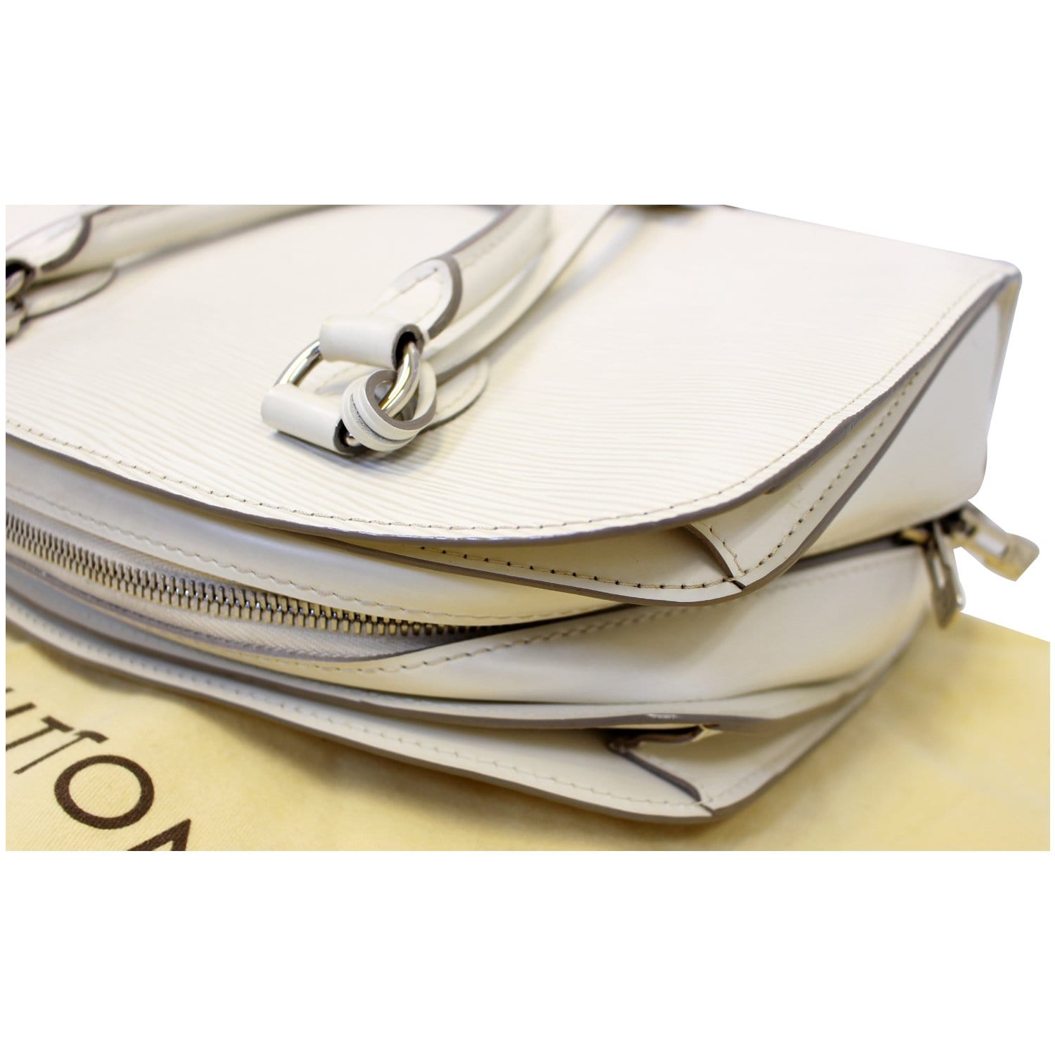 LOUIS VUITTON Pont Neuf PM Epi Leather Satchel Bag Ivory