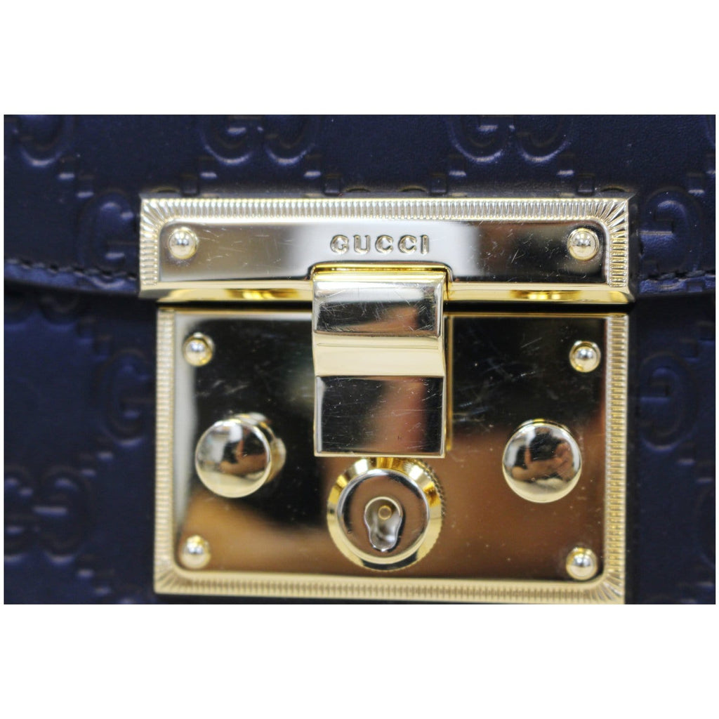 GUCCI Padlock Gucci Guccissima Signature Leather Shoulder Bag 453189