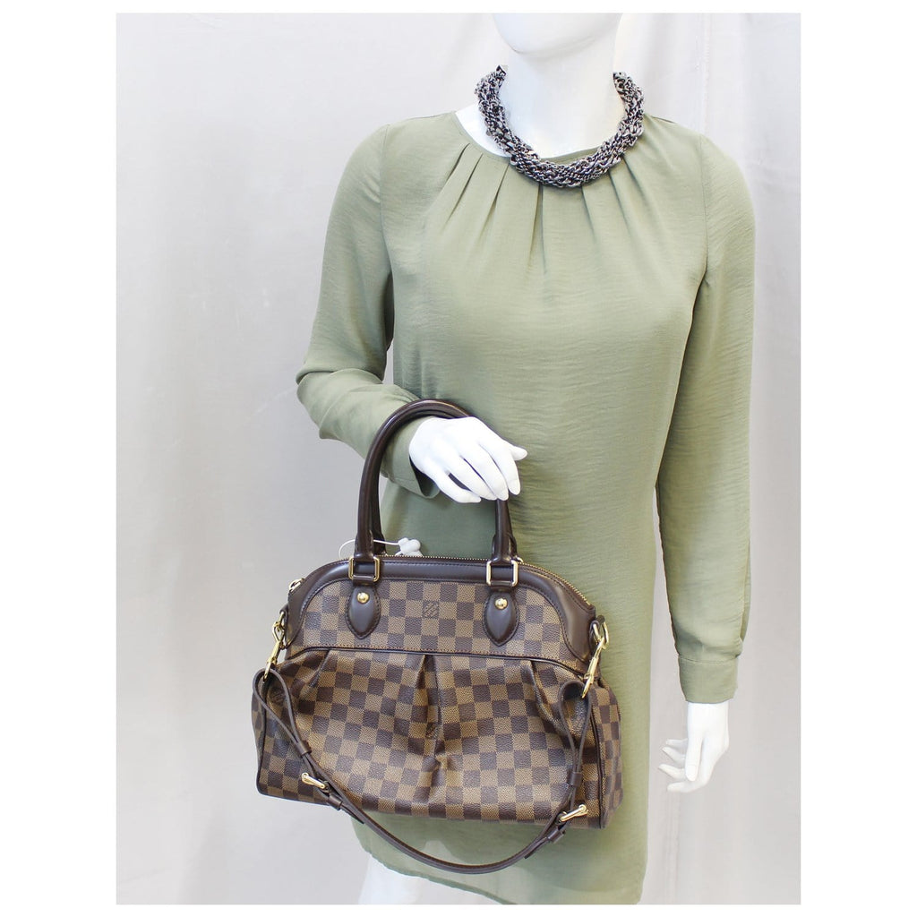 LOUIS VUITTON Trevi PM Damier Ebene Brown Shoulder Bag