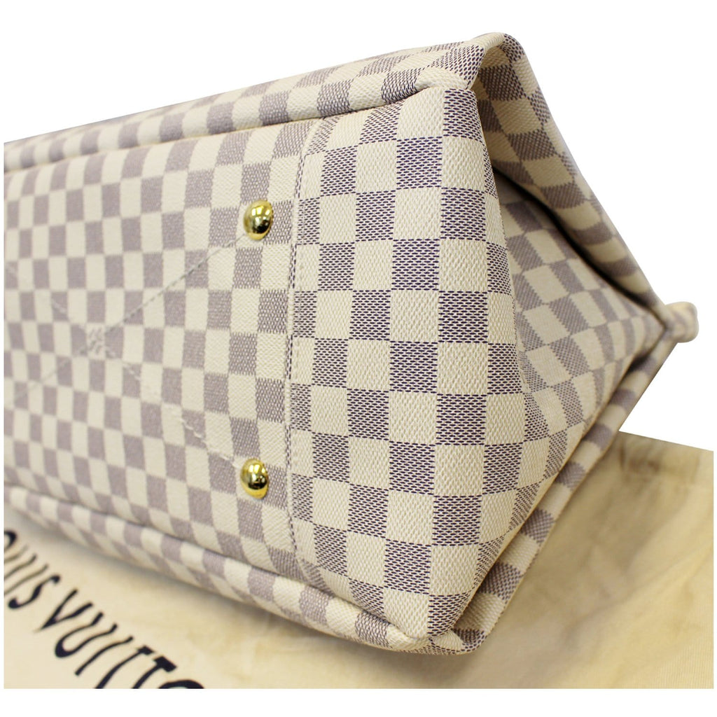 LOUIS VUITTON Artsy MM Damier Azur Shoulder Bag White