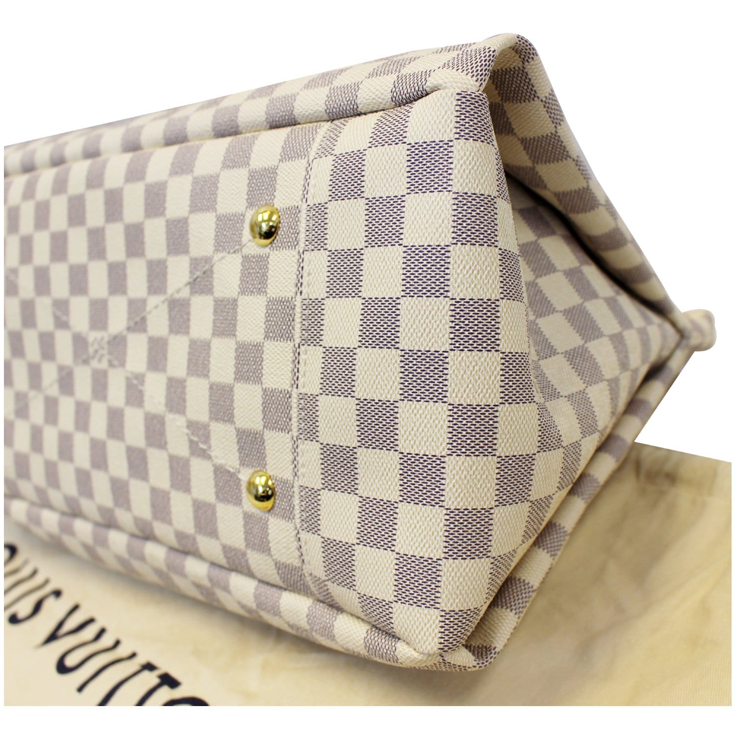LOUIS VUITTON Artsy MM Damier Azur Shoulder Bag White