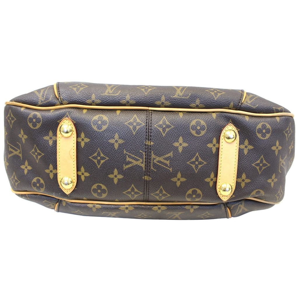 LOUIS VUITTON Galliera PM Monogram Canvas Shoulder Handbag Brown