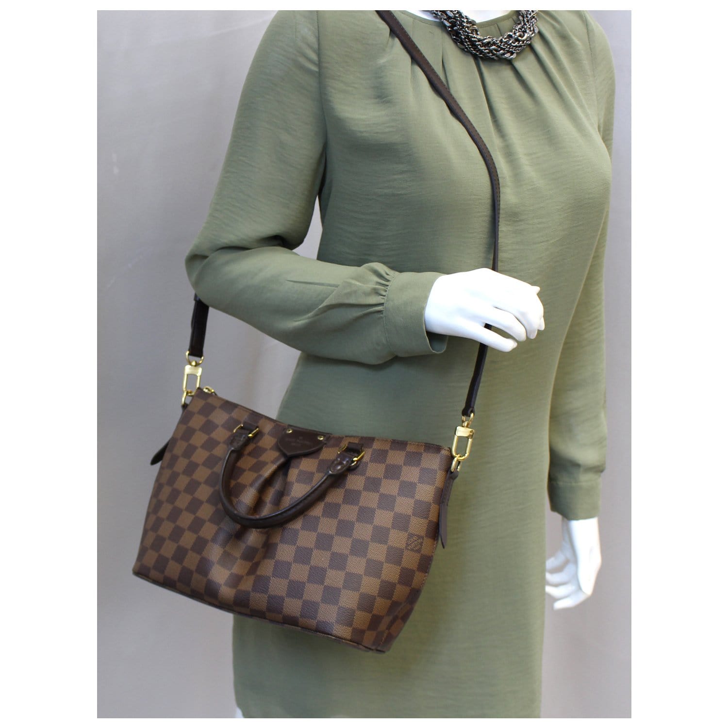 LOUIS VUITTON Siena PM Damier Ebene Shoulder Handbag