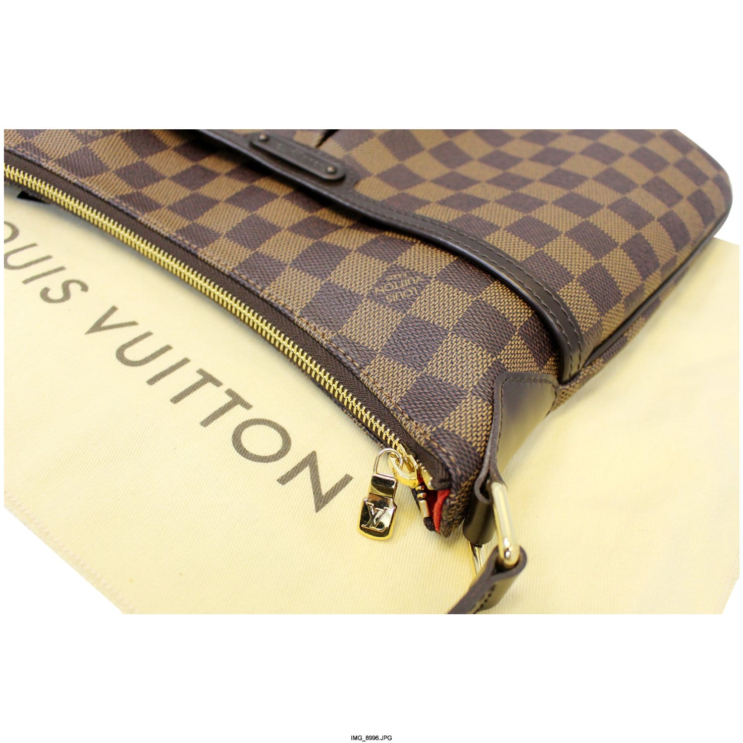 LOUIS VUITTON Bloomsbury PM Damier Ebene Crossbody Bag Brown