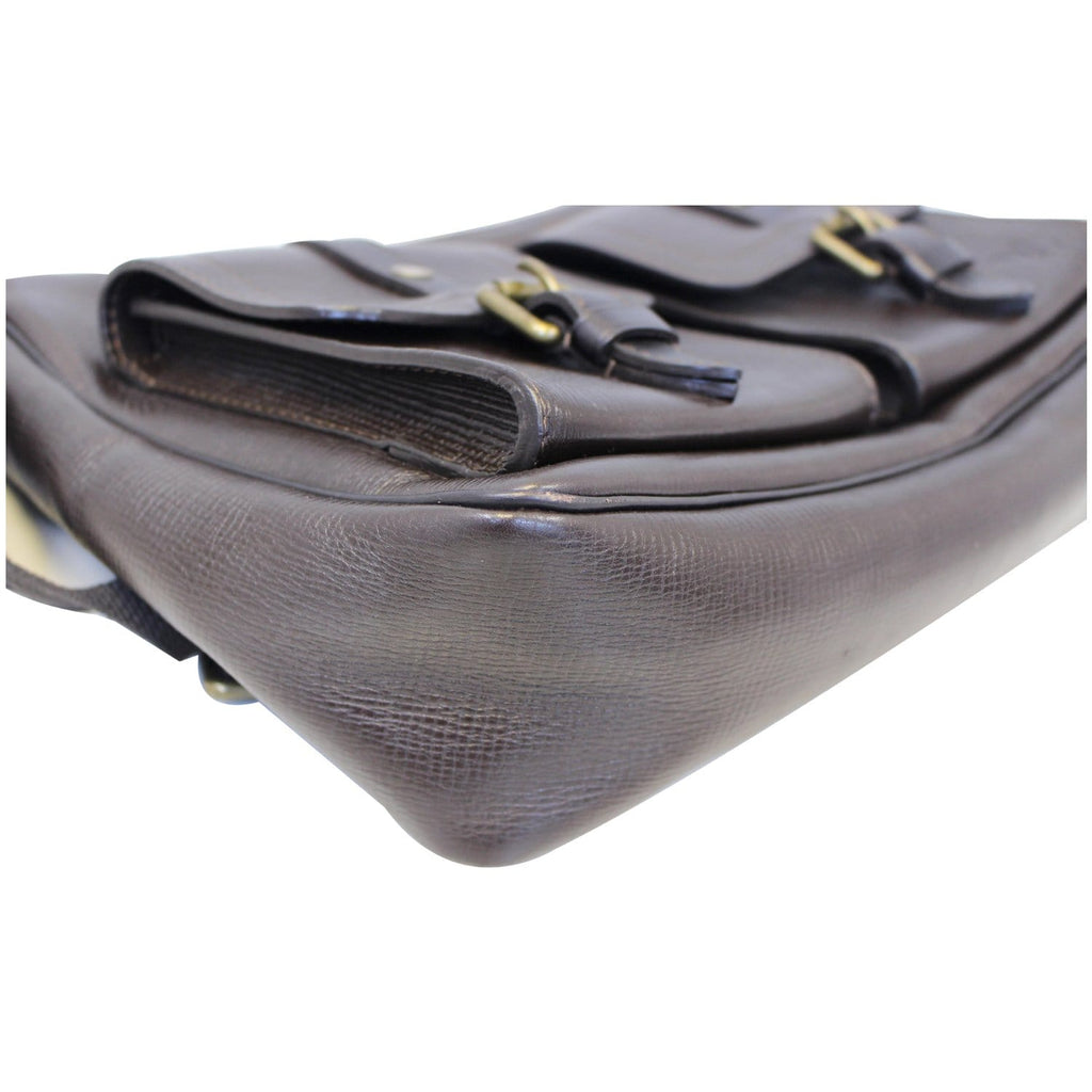 LOUIS VUITTON Brown Utah Leather Wichita Messenger Bag