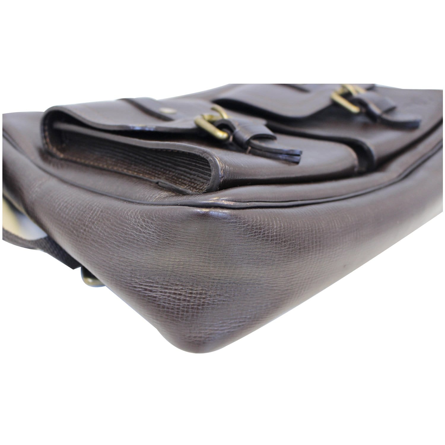 LOUIS VUITTON Brown Utah Leather Wichita Messenger Bag