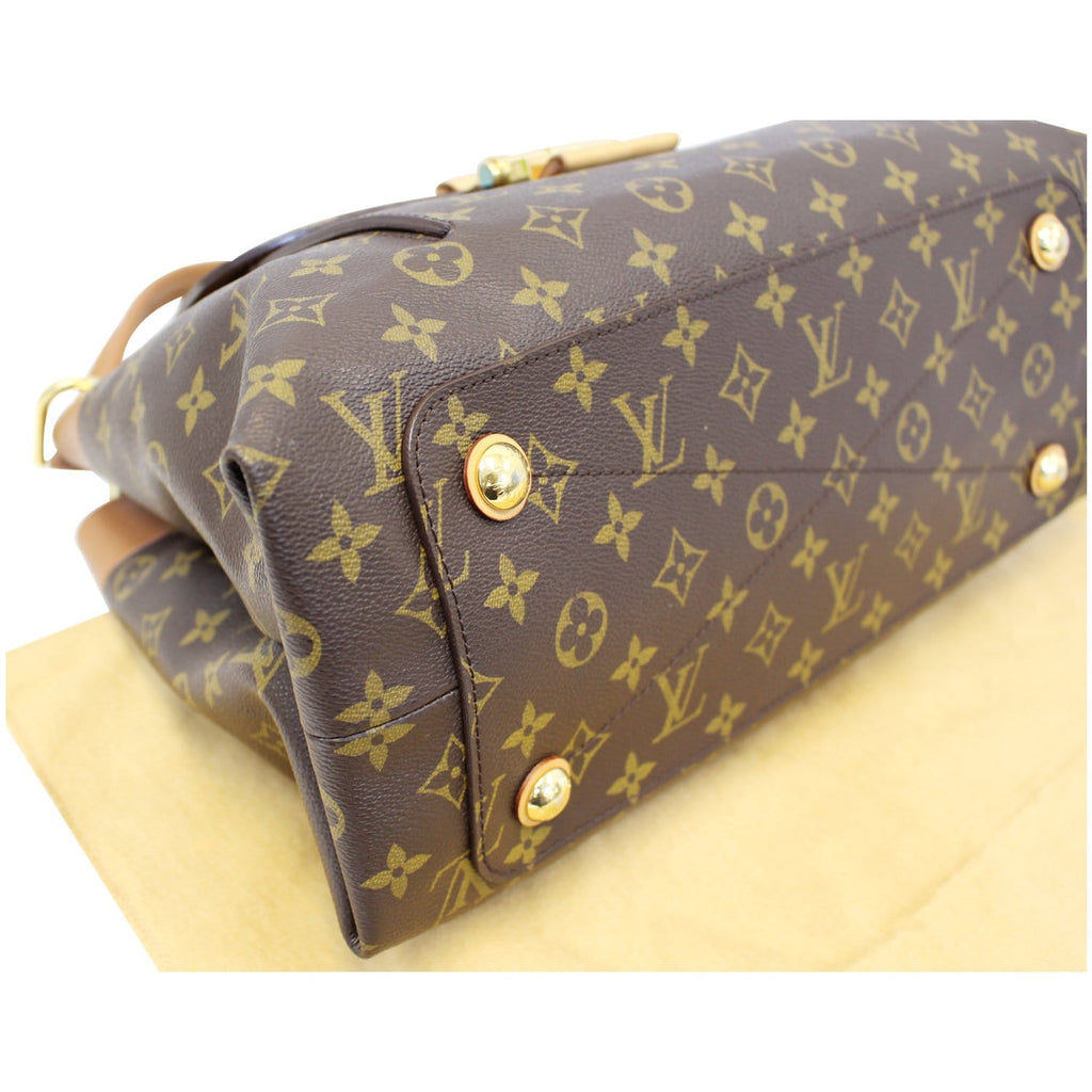 LOUIS VUITTON Olympe Monogram Canvas Satchel Shoulder Bag Camel