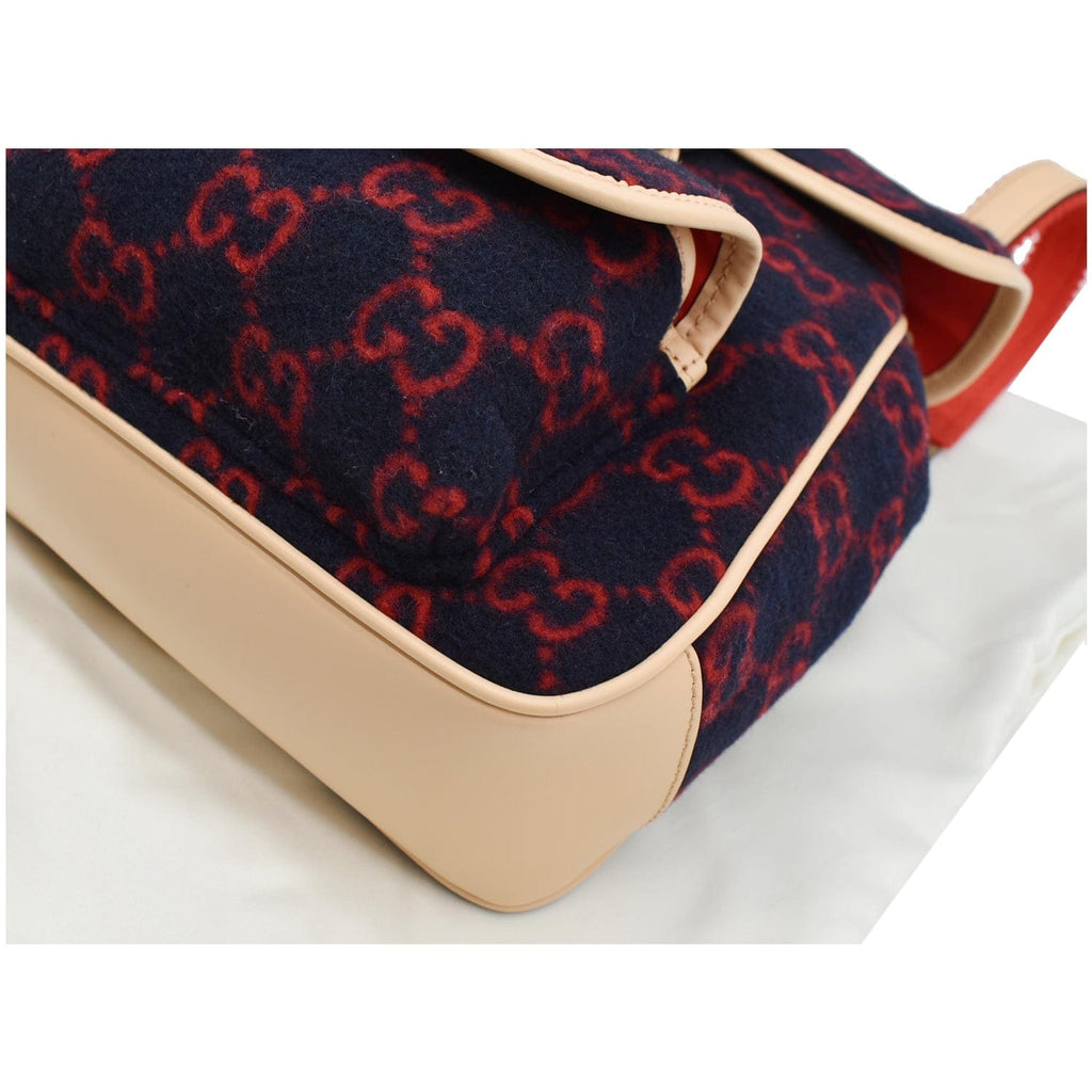 GUCCI Children's Gucci Supreme Wool Backpack Red 406398