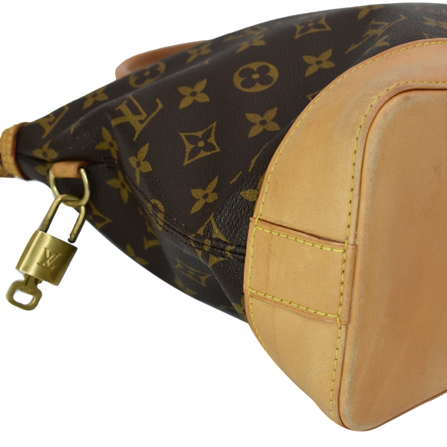 LOUIS VUITTON Lockit Horizontal Monogram Canvas Tote Bag Brown