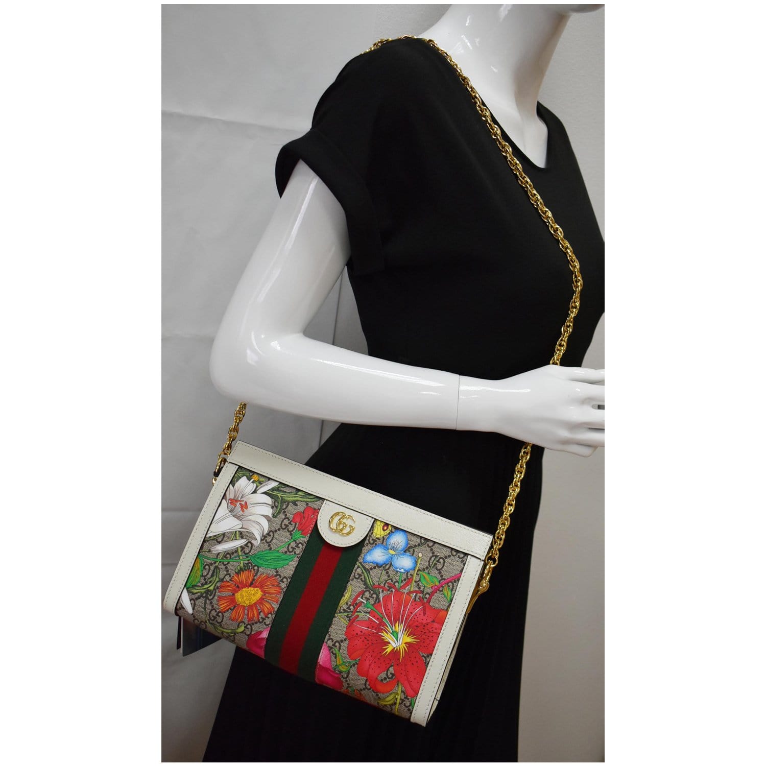 Gucci Ophidia Flora Gucci Supreme Canvas Shoulder Bag Multicolor 503877