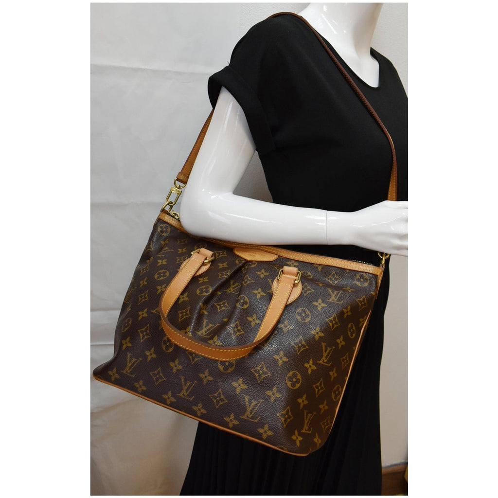 LOUIS VUITTON Palermo PM Monogram Canvas Shoulder Bag Brown- 10% OFF