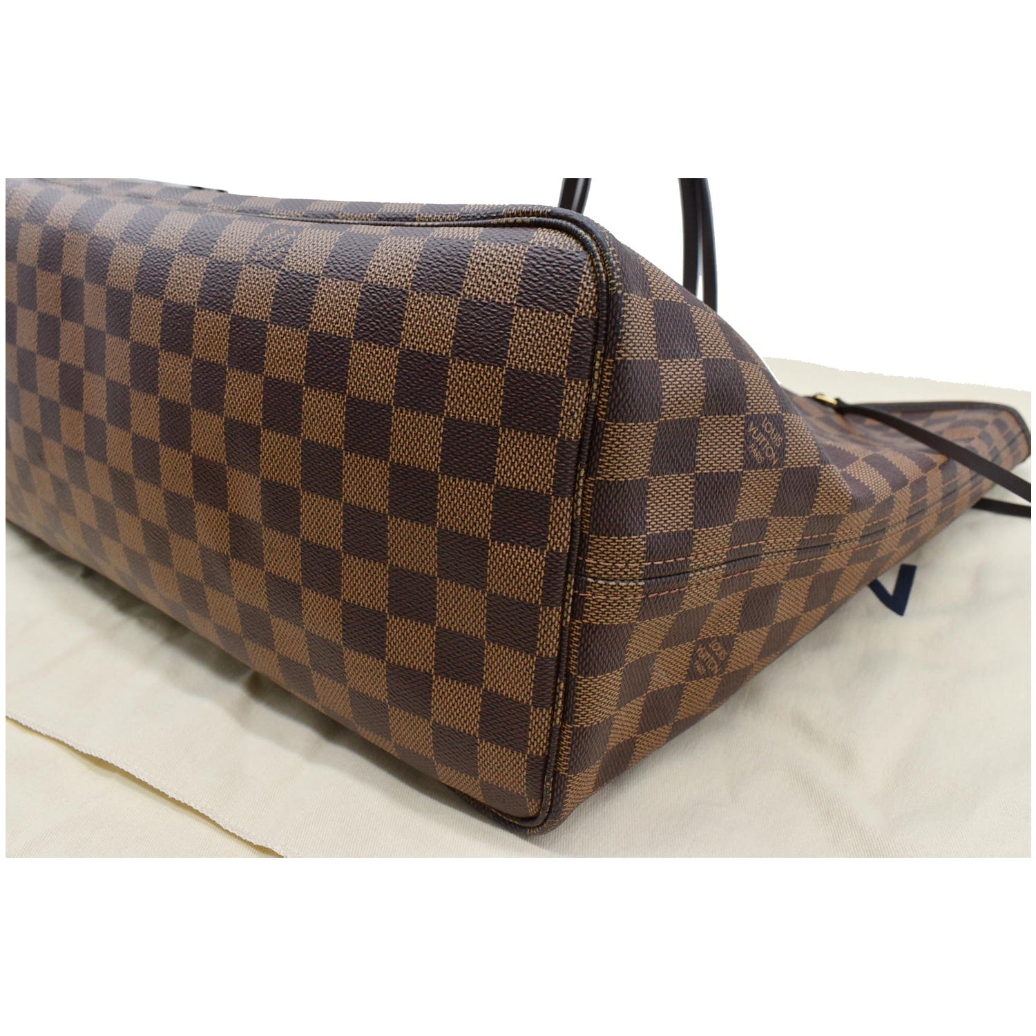 LOUIS VUITTON Neverfull GM Damier Ebene Tote Shoulder Bag Brown