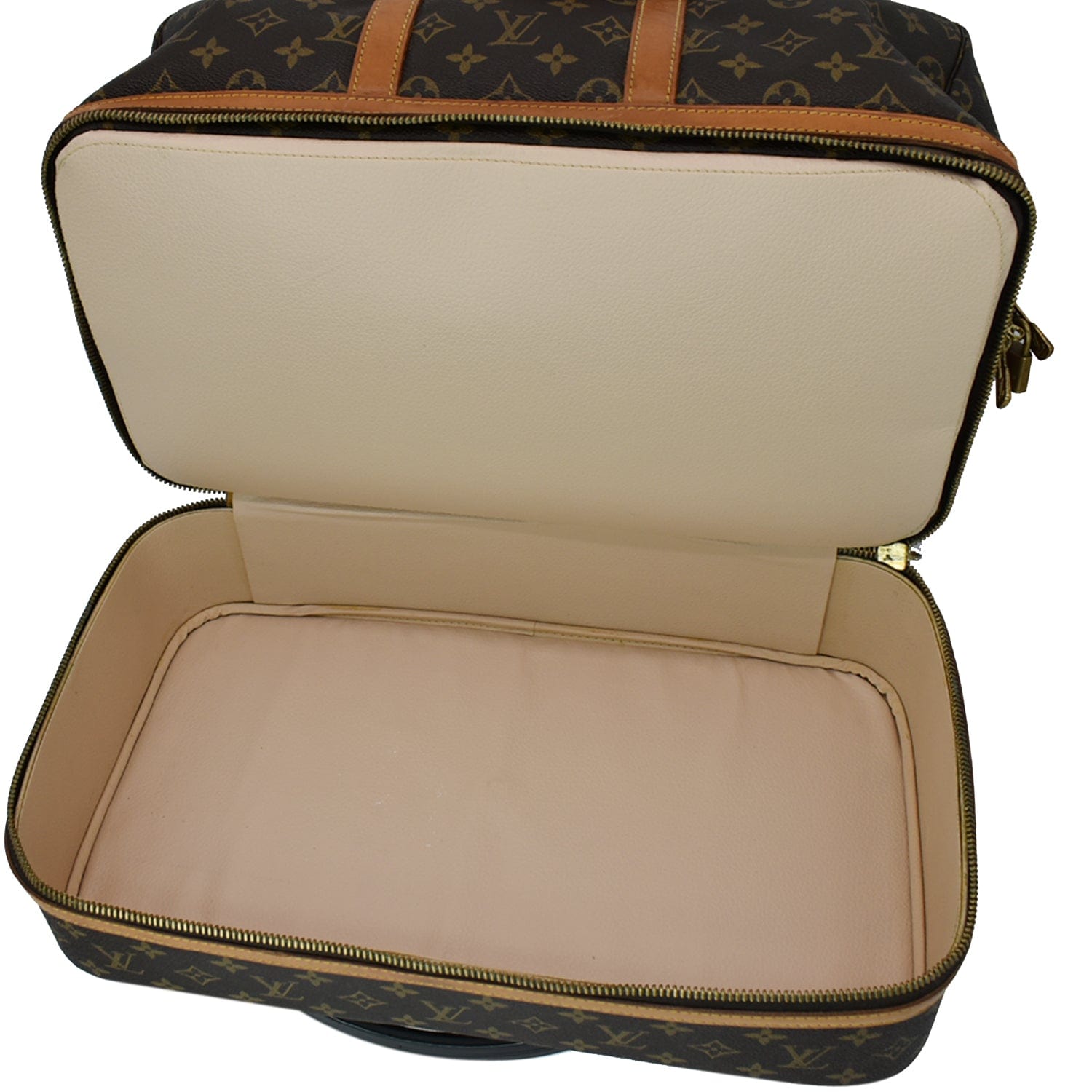 LOUIS VUITTON  Sac Sport Monogram Canvas Boston Travel Bag Brown