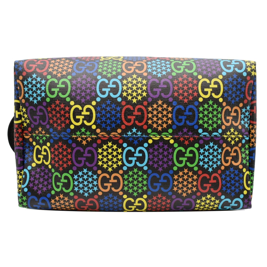 GUCCI Psychedelic Gucci Monogram Canvas Duffel Travel Bag Multicolor 587866