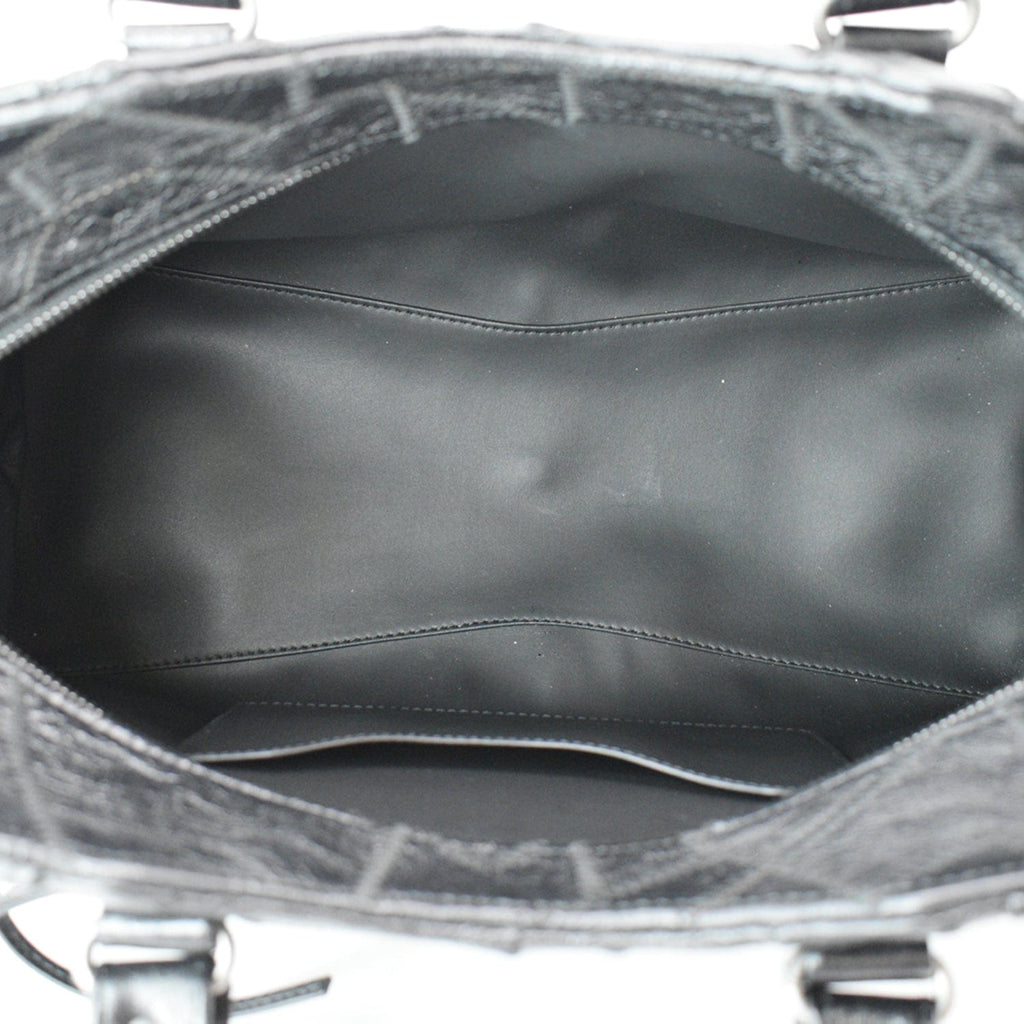 BALENCIAGA Neo Classic Patchwork Leather Top Handle Shoulder Bag Balck
