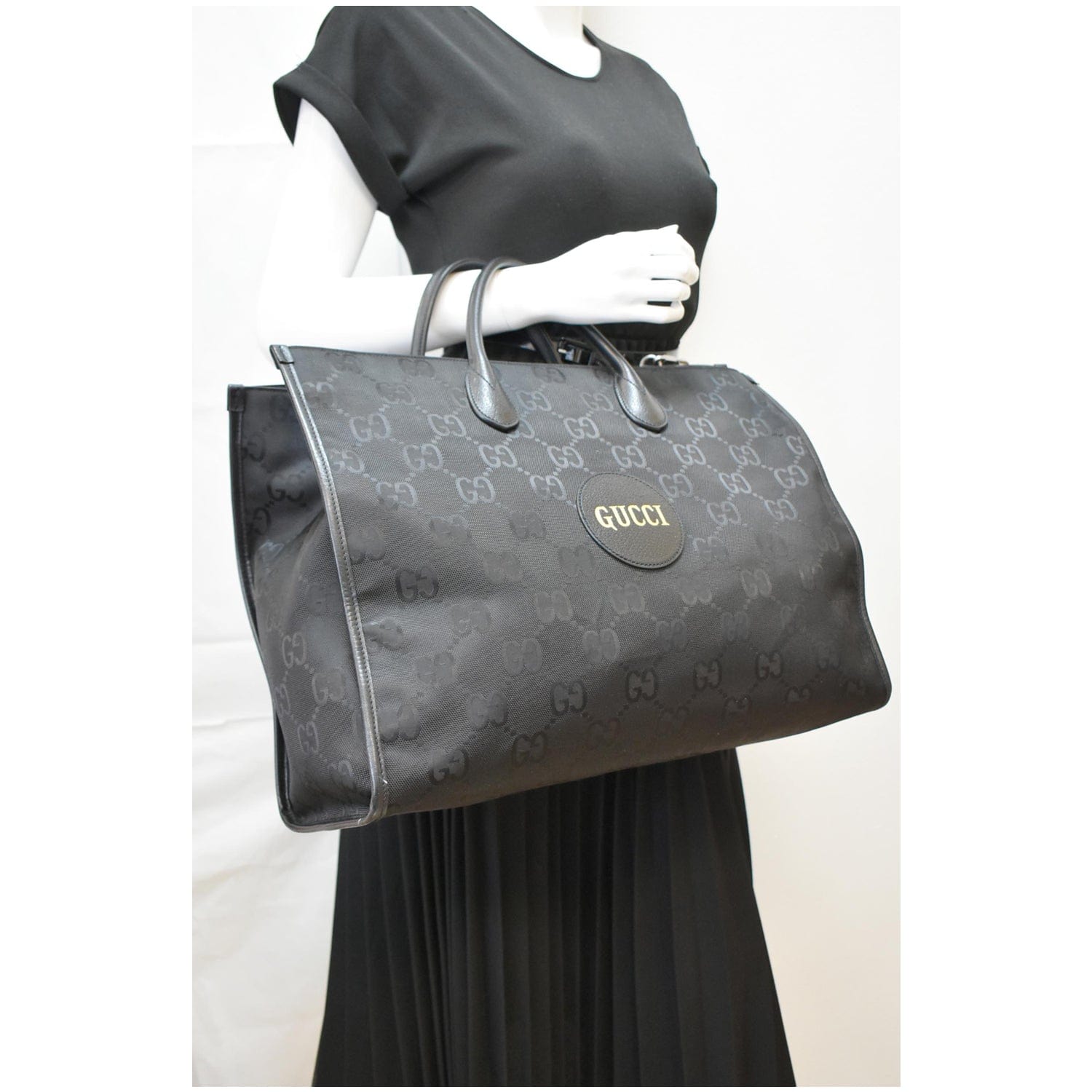 GUCCI Off The Grid Gucci Nylon Tote Bag Black 630353