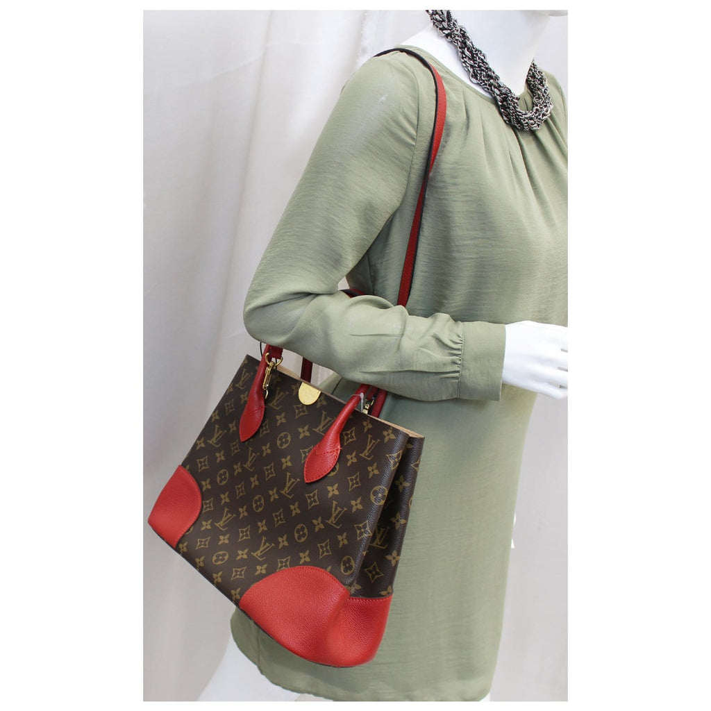LOUIS VUITTON Flandrin Monogram Canvas Tote Shoulder Bag Cherry - 15% OFF