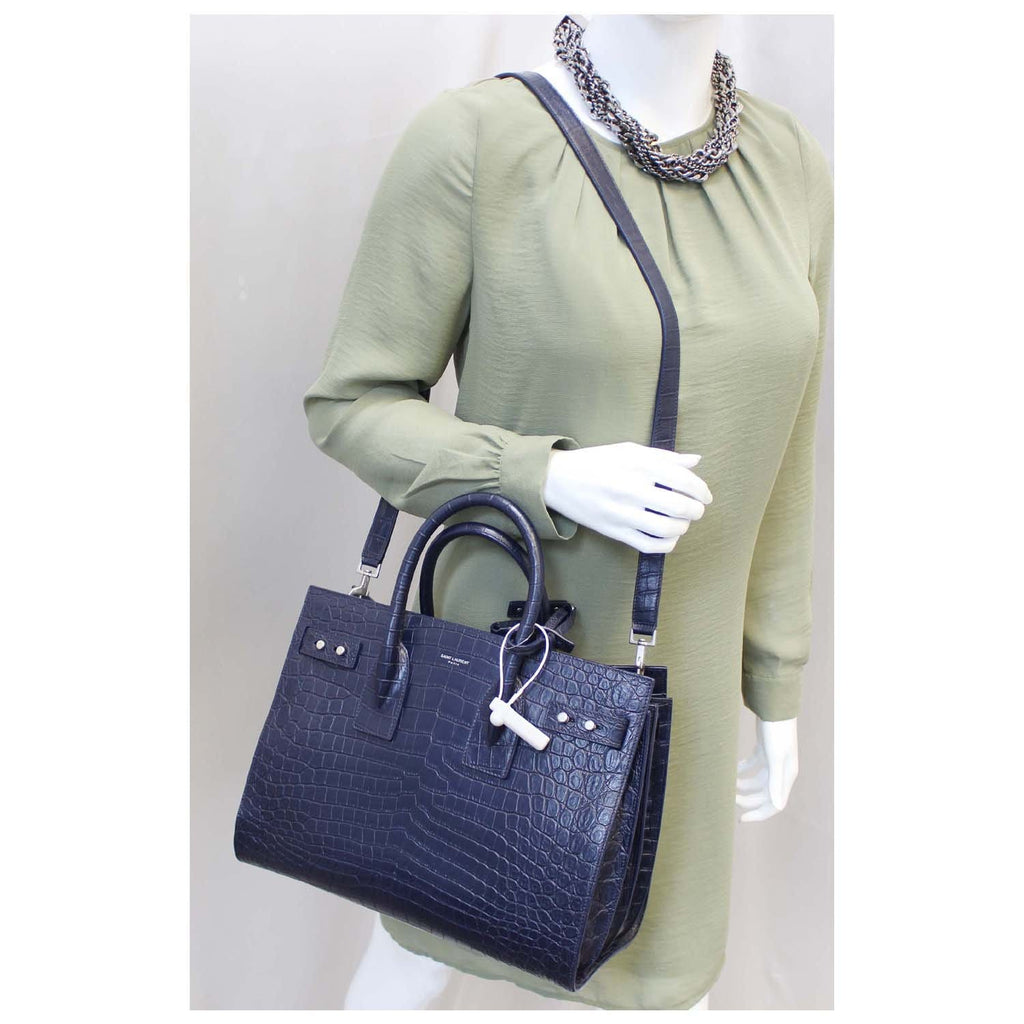 YVES SAINT LAURENT Sac de Jour Small Caviar Leather-Embossed Satchel Bag