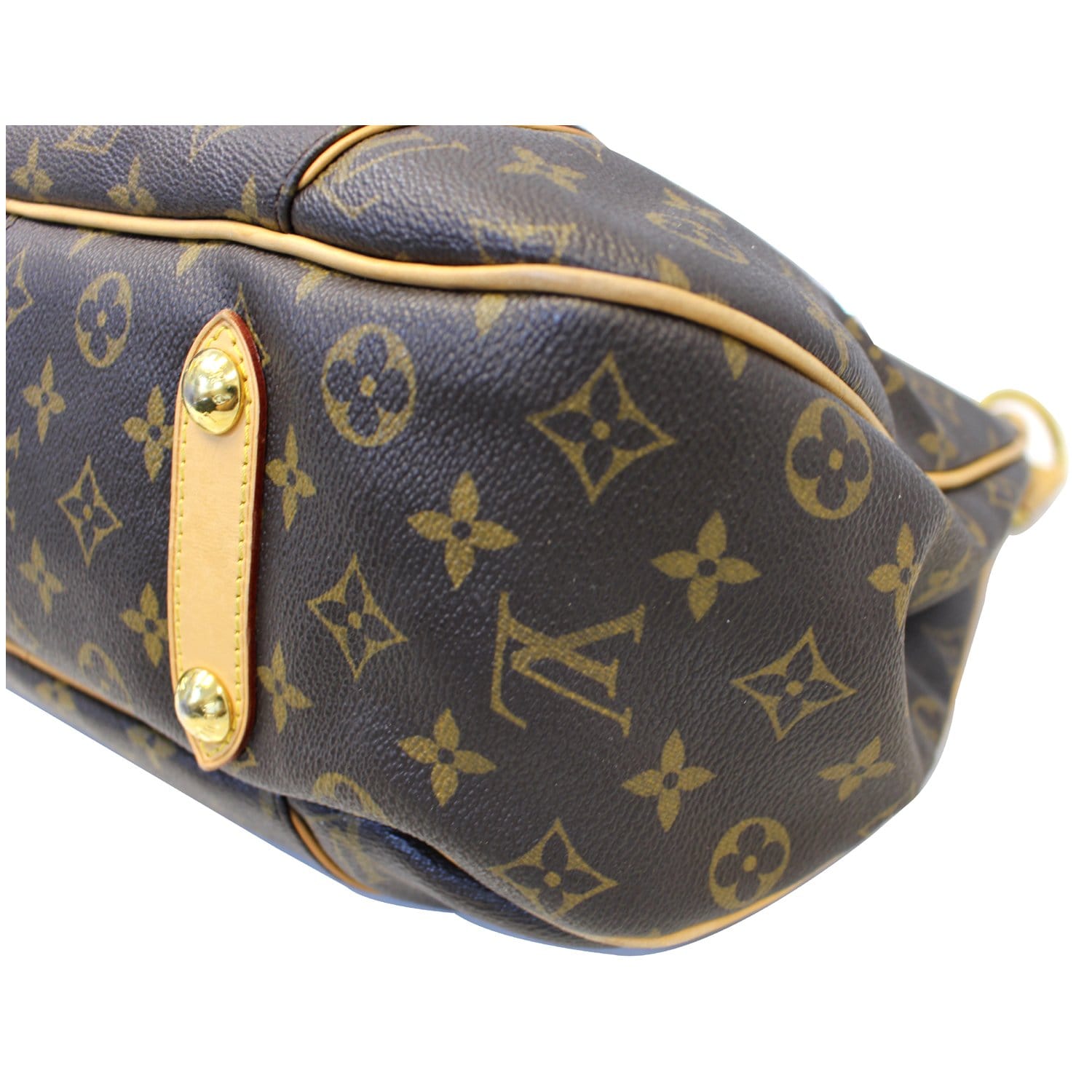 LOUIS VUITTON Galliera PM Monogram Canvas Shoulder Handbag Brown