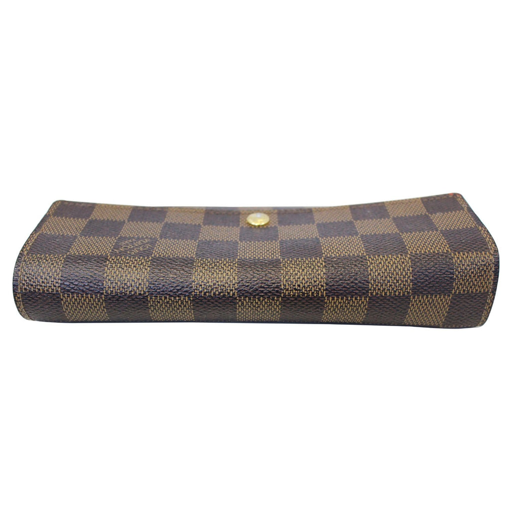 LOUIS VUITTON Damier Ebene Brown Sarah Wallet