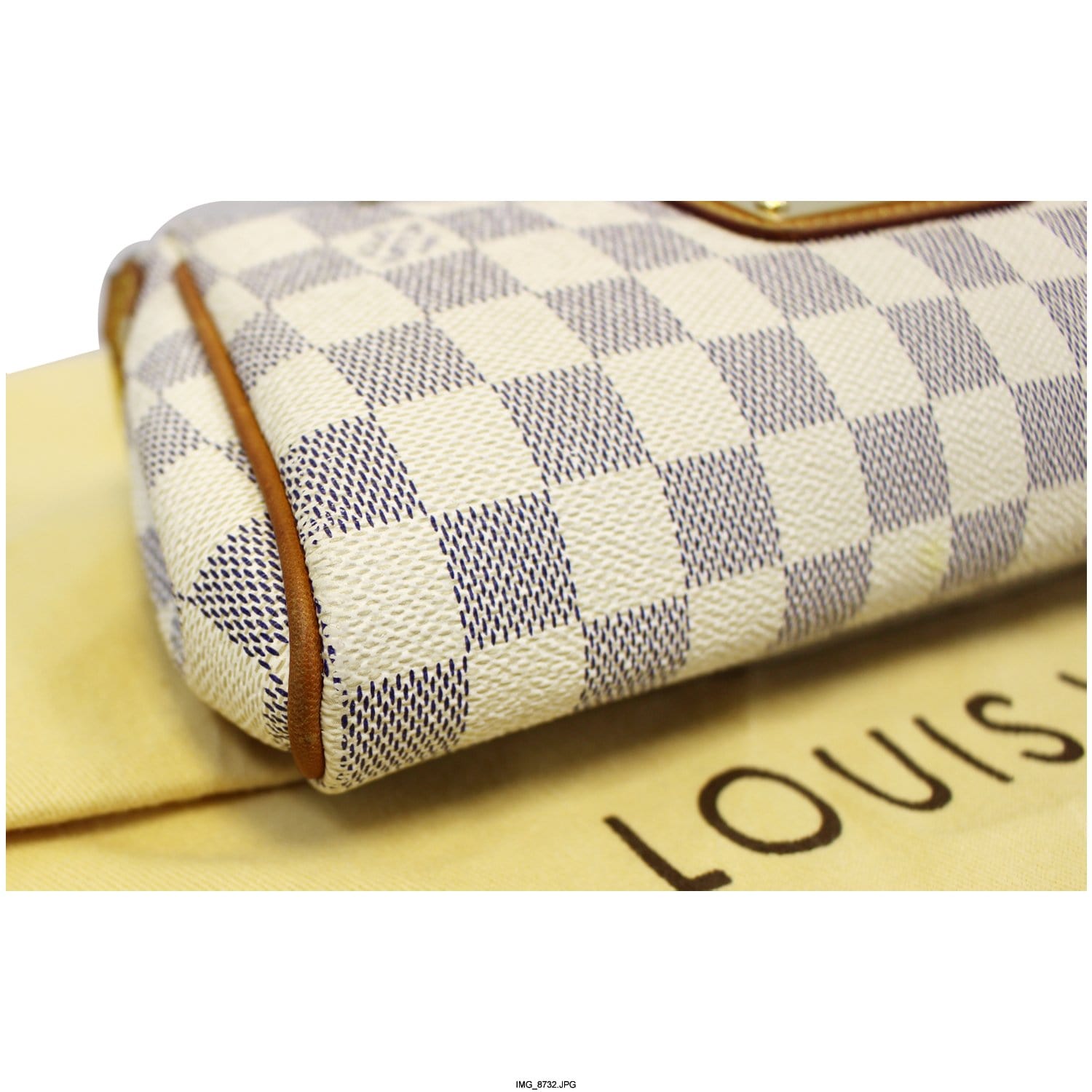 LOUIS VUITTON Eva Clutch Damier Azur Crossbody Bag