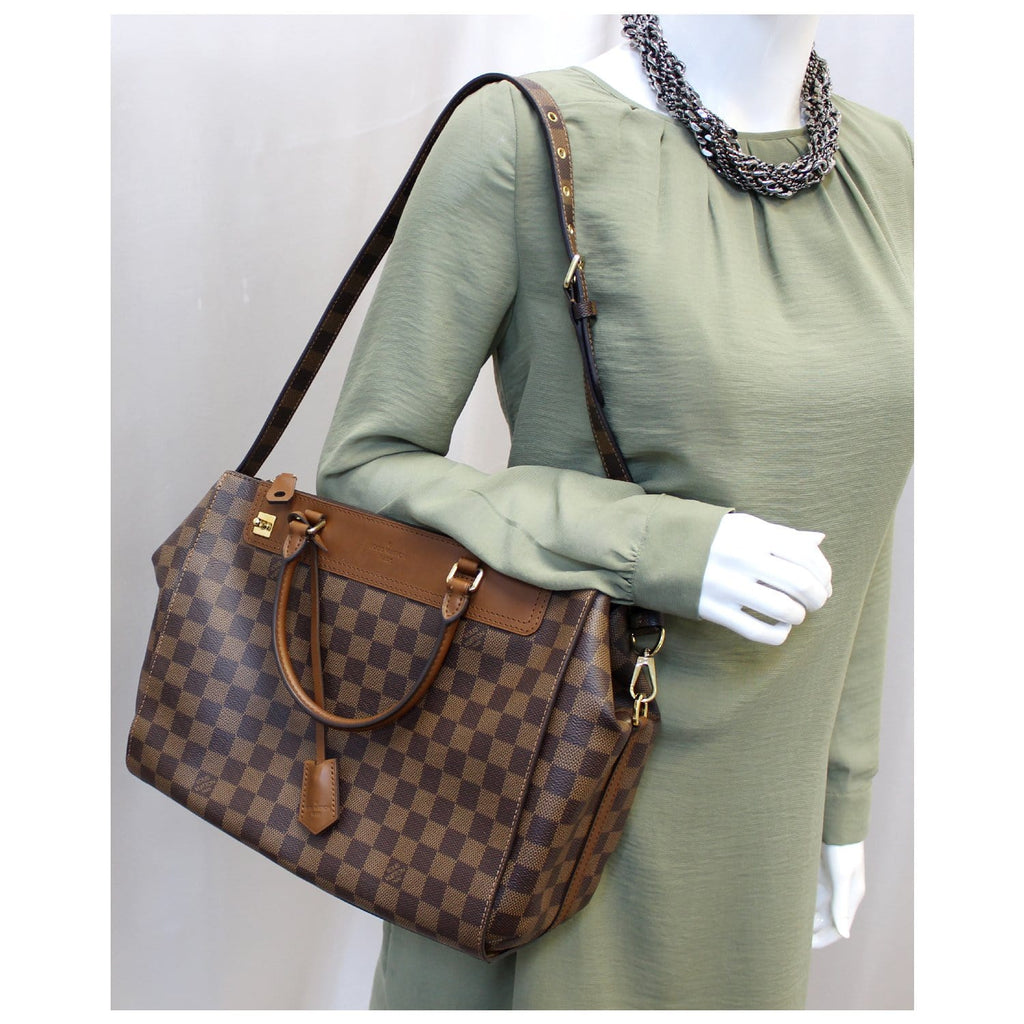 LOUIS VUITTON Greenwich Damier Ebene Shoulder Handbag