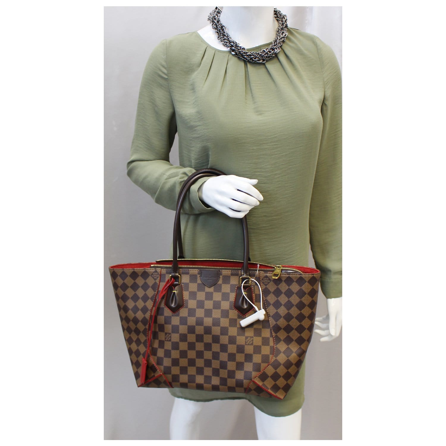 LOUIS VUITTON Caissa MM Damier Ebene Tote Bag - 25% OFF