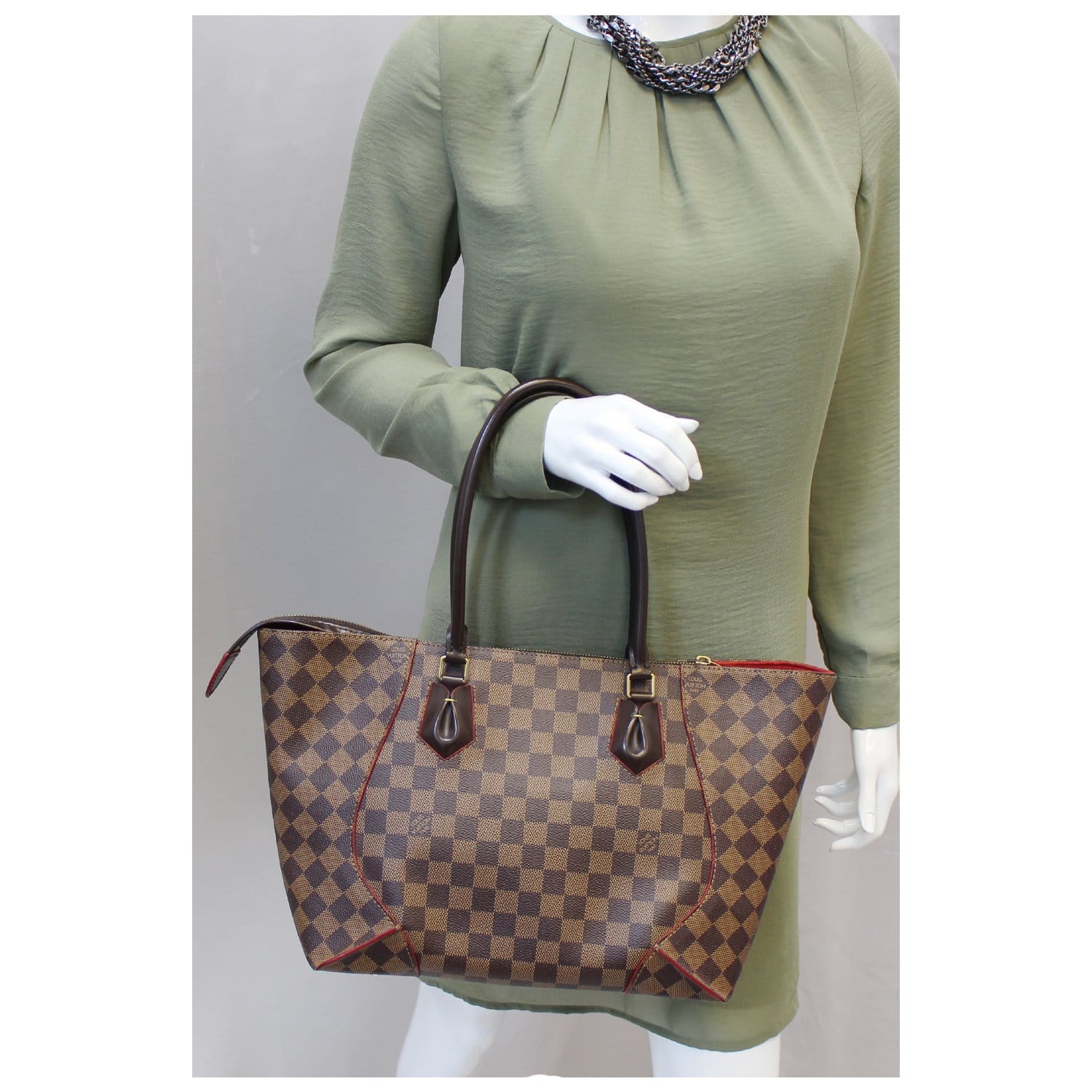 LOUIS VUITTON Caissa MM Damier Ebene Tote Bag