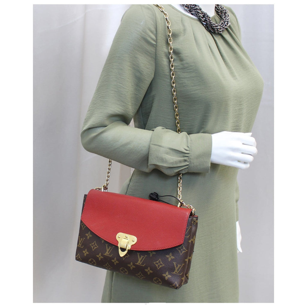 LOUIS VUITTON Saint Placide Monogram Canvas Shoulder Crossbody Bag Cerise