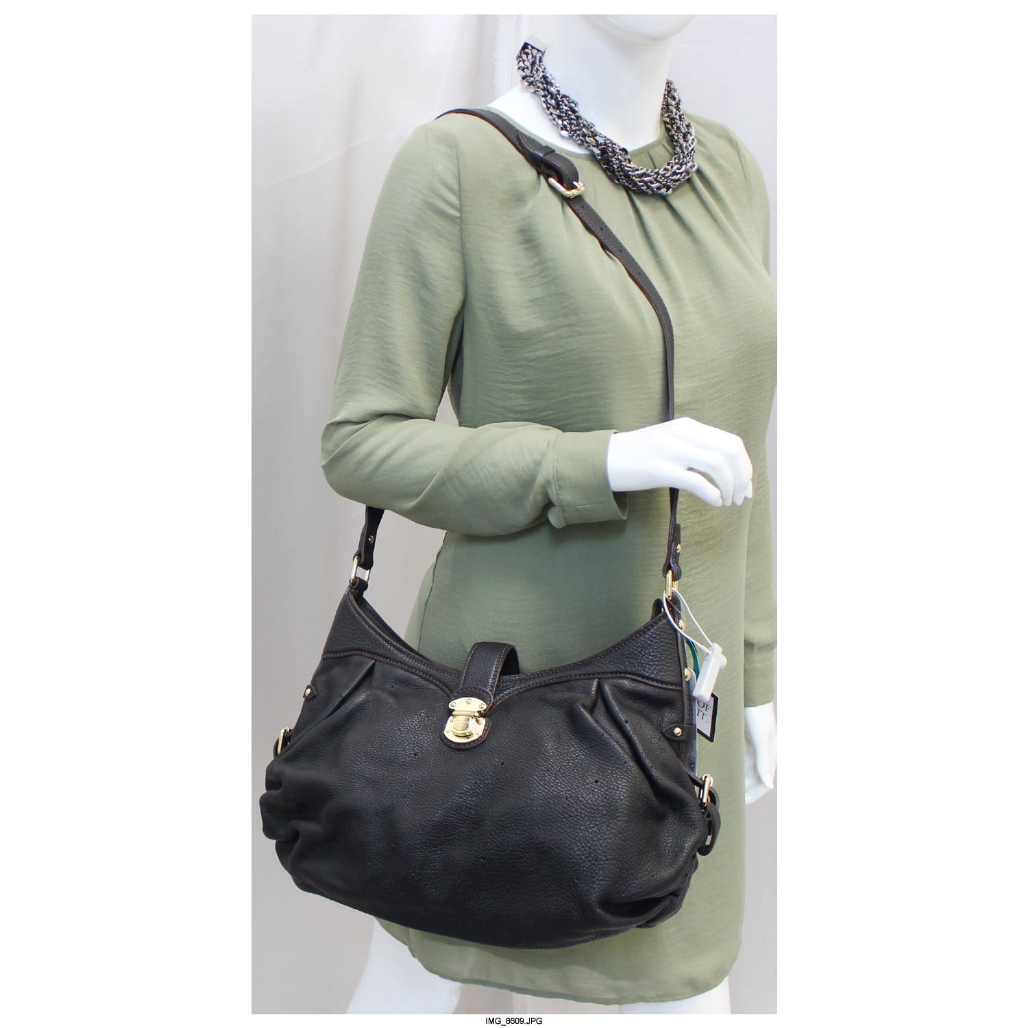 LOUIS VUITTON Mahina XS Monogram Black Leather Shoulder Bag