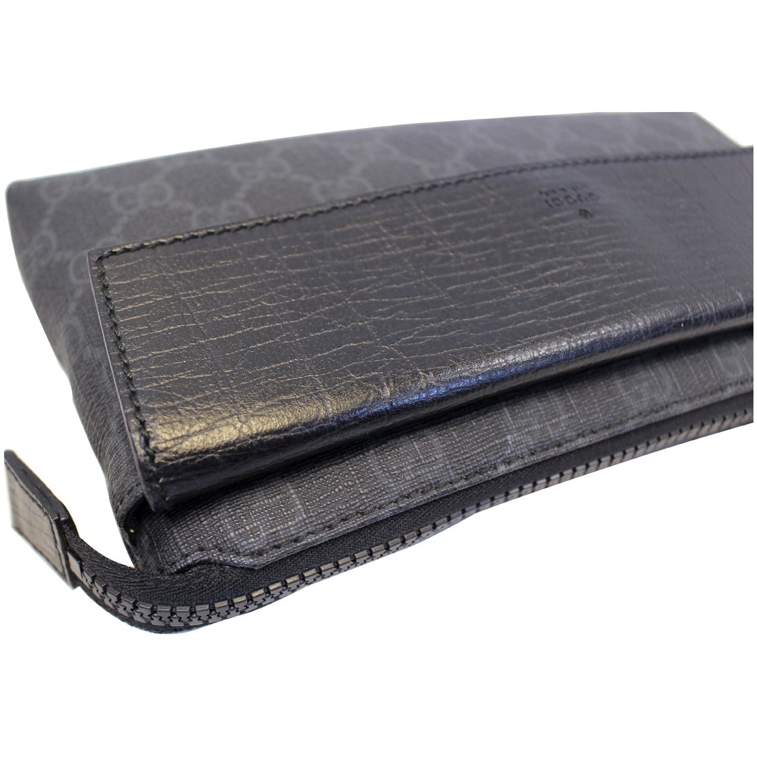 GUCCI Gucci Supreme Monogram Waist Bum Bag Black 161833