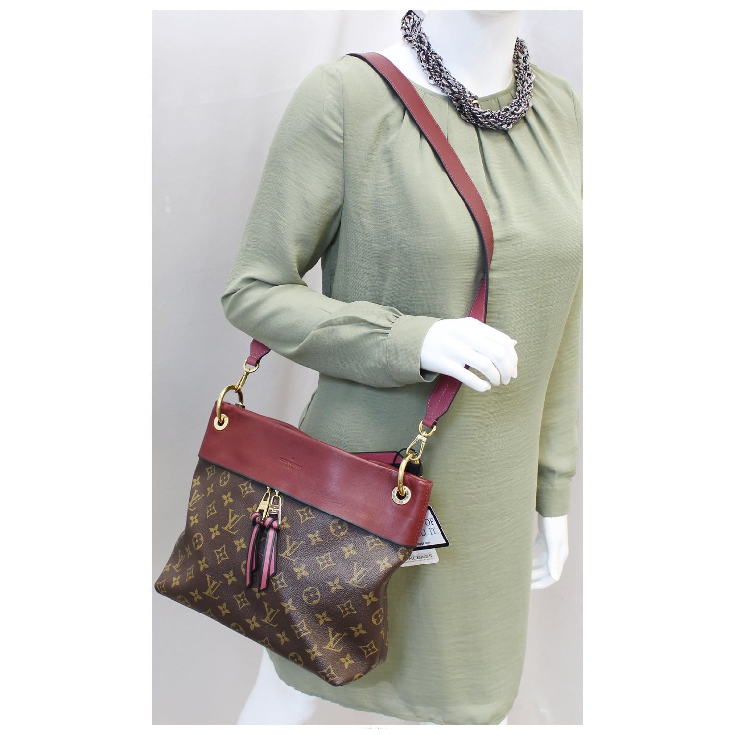 LOUIS VUITTON Tuileries Besace Monogram Canvas Shoulder Bag Rose Bruyere