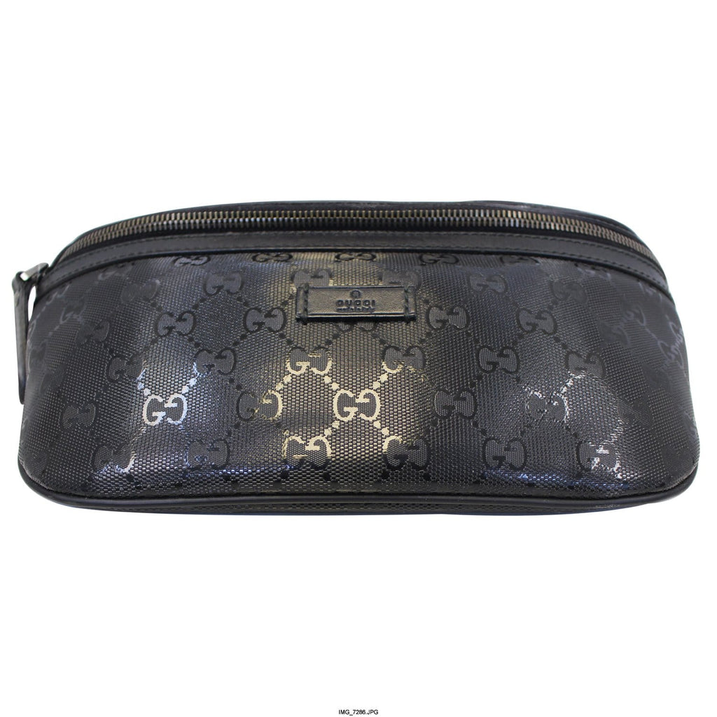 GUCCI Gucci Imprime Monogram Waist Bum Bag Black 233269