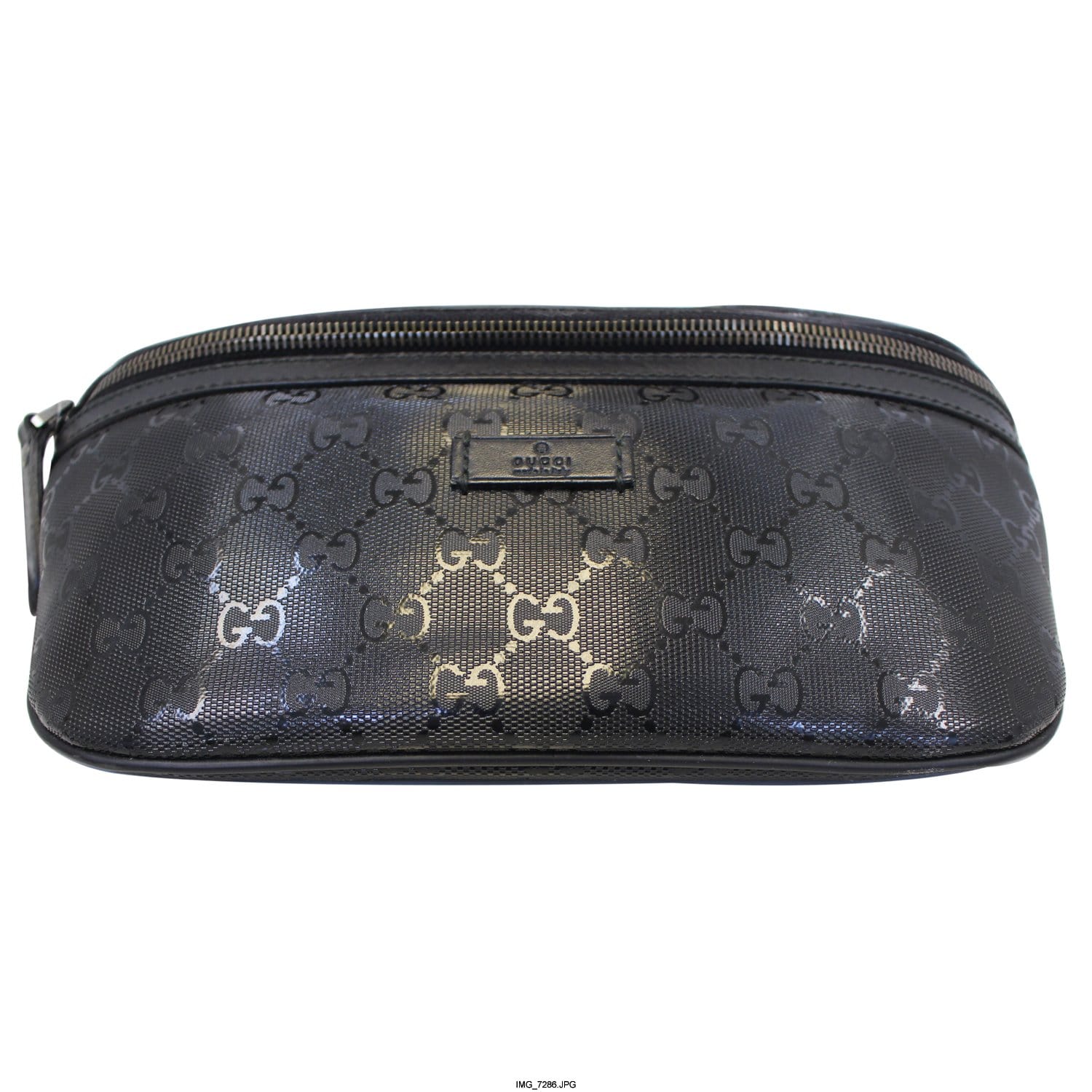 GUCCI Gucci Imprime Monogram Waist Bum Bag Black 233269