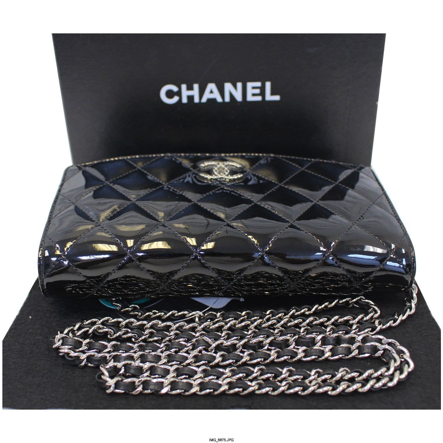 Chanel Wallet On Chain Patent Leather Shoulder Crossbody Bag