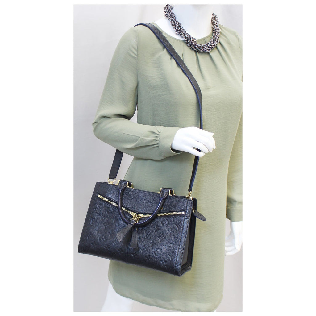 LOUIS VUITTON Sully PM Empreinte Black Leather Shoulder Handbag