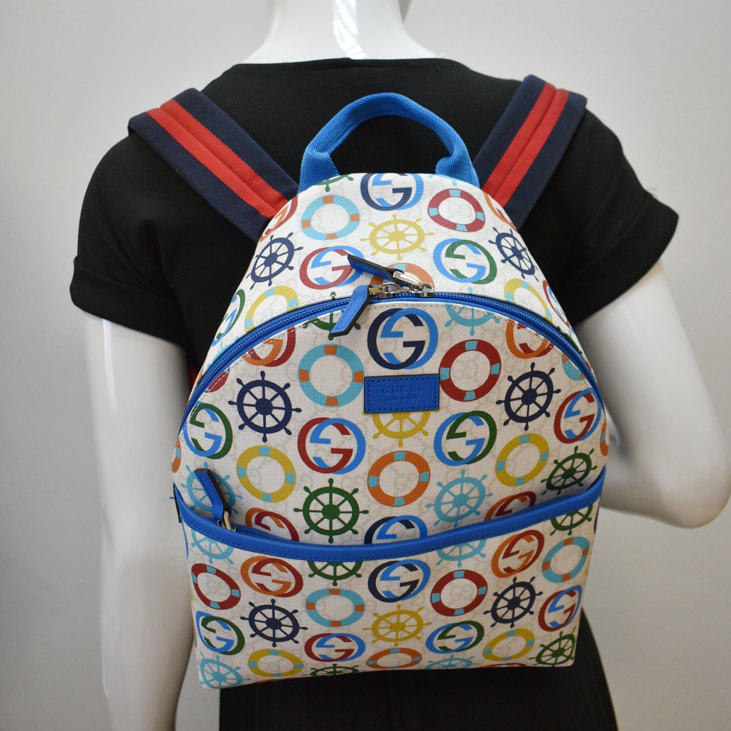 GUCCI Children's Printed Gucci Coated Canvas Backpack Multicolor 271327