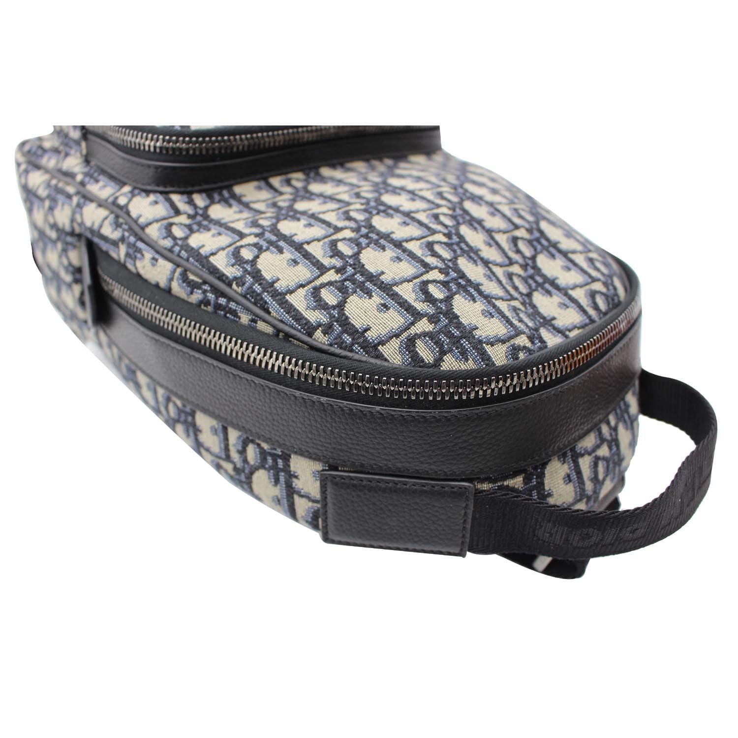 CHRISTIAN DIOR Minin Rider Oblique Jacquard Backpack Beige