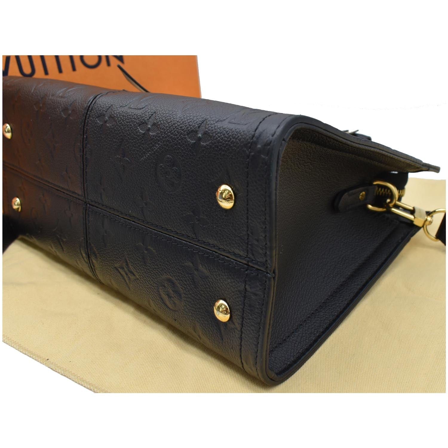 LOUIS VUITTON Sully PM Monogram Empreinte Leather Shoulder Bag Black