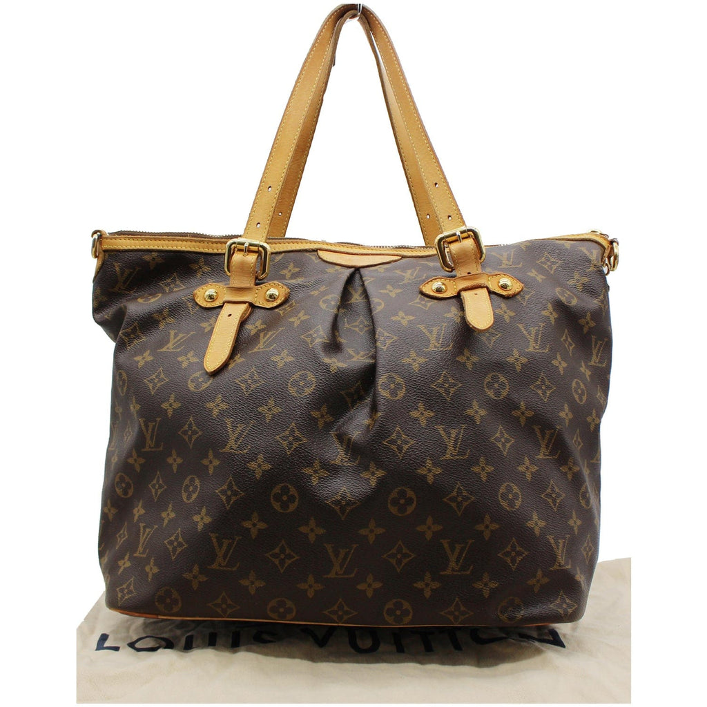 LOUIS VUITTON Palermo GM Monogram Canvas Tote Bag Brown