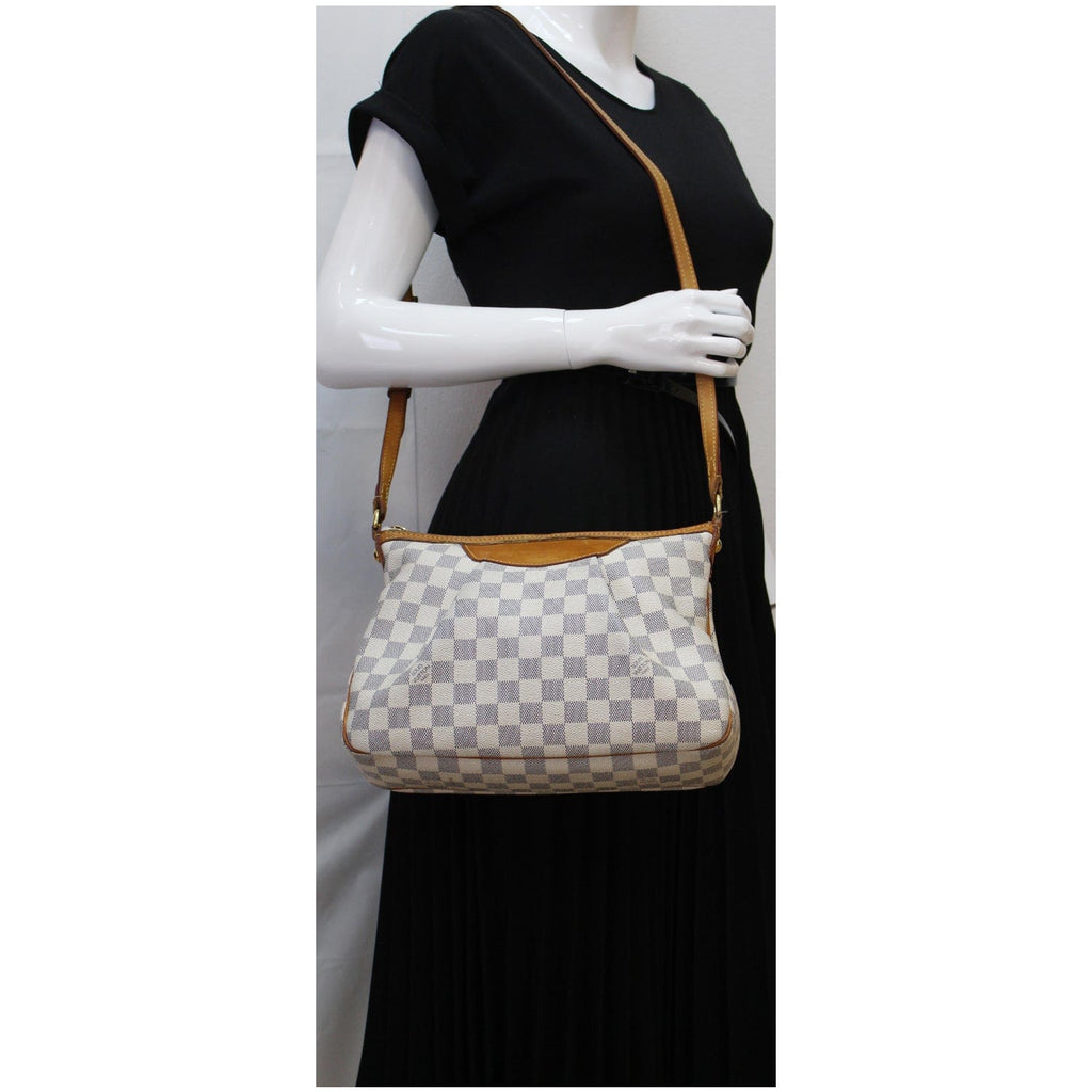 LOUIS VUITTON Damier Azur Siracusa PM Shoulder Bag