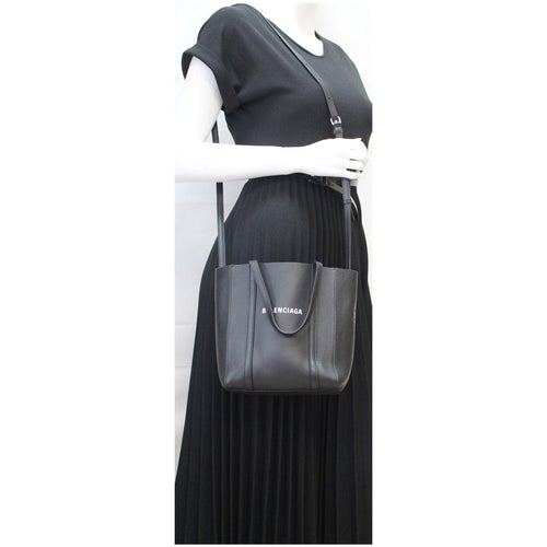 BALENCIAGA Everyday XXS Leather Tote Bag Black