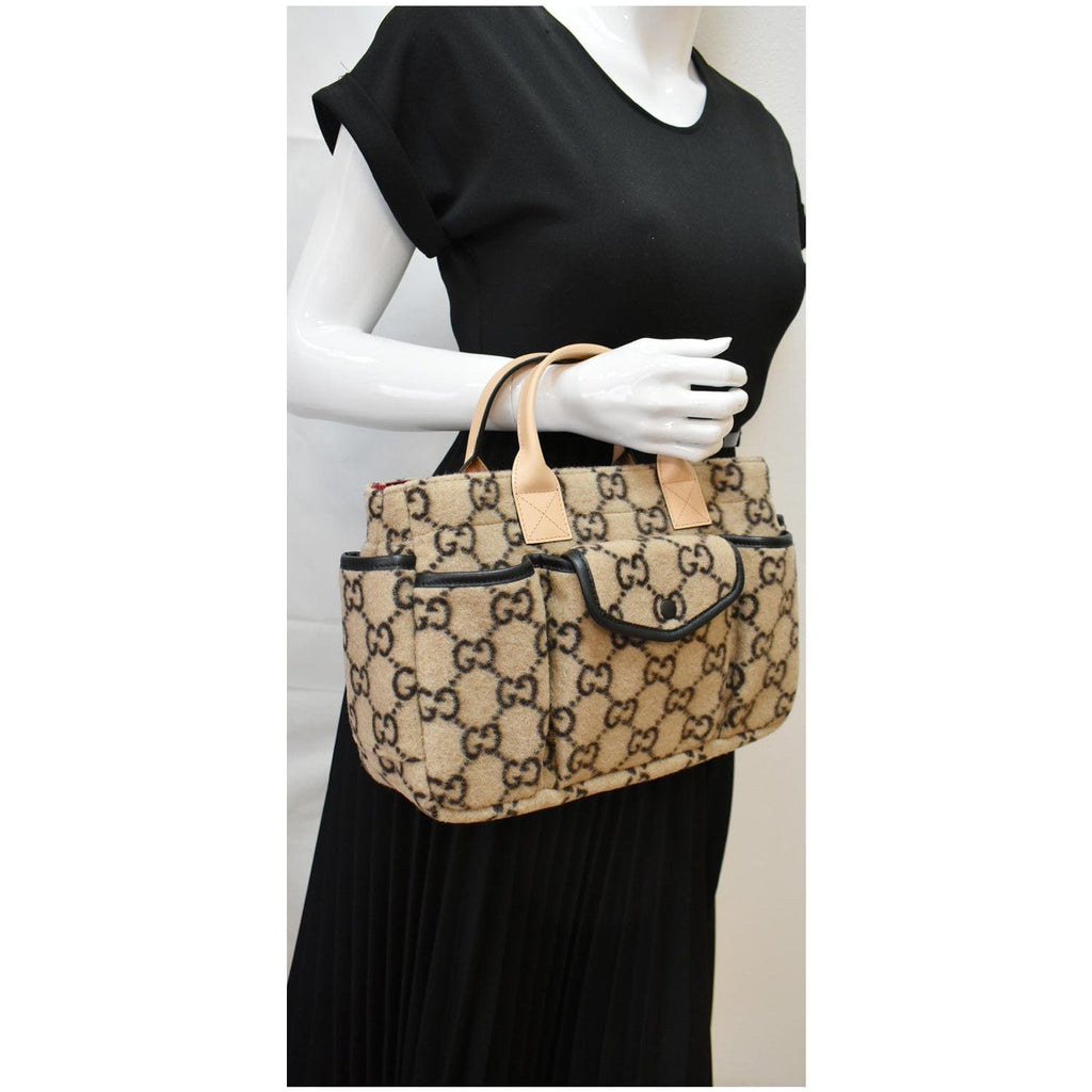 GUCCI Children's Gucci Supreme Wool Tote Bag Beige 686159