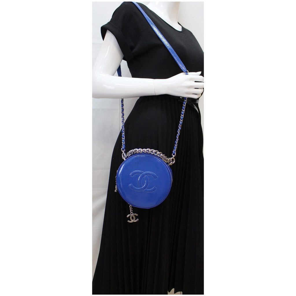 Chanel Round as Earth New 1:1 Rep Leather Crossbody Bag Blue
