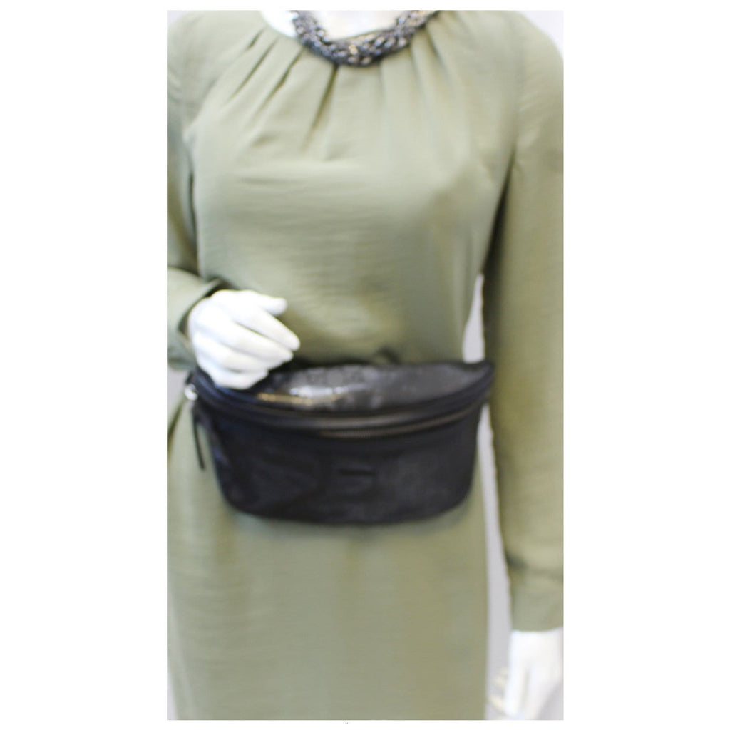 GUCCI Gucci Imprime Monogram Waist Bum Bag Black 233269