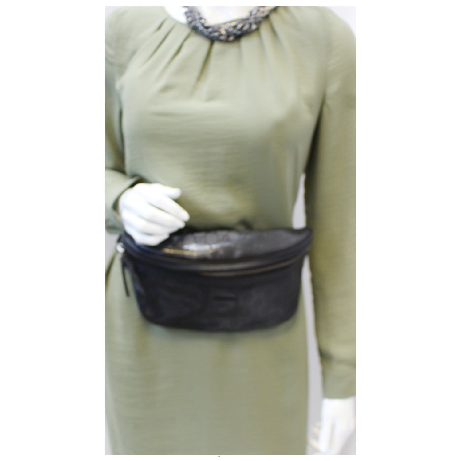 GUCCI Gucci Imprime Monogram Waist Bum Bag Black 233269