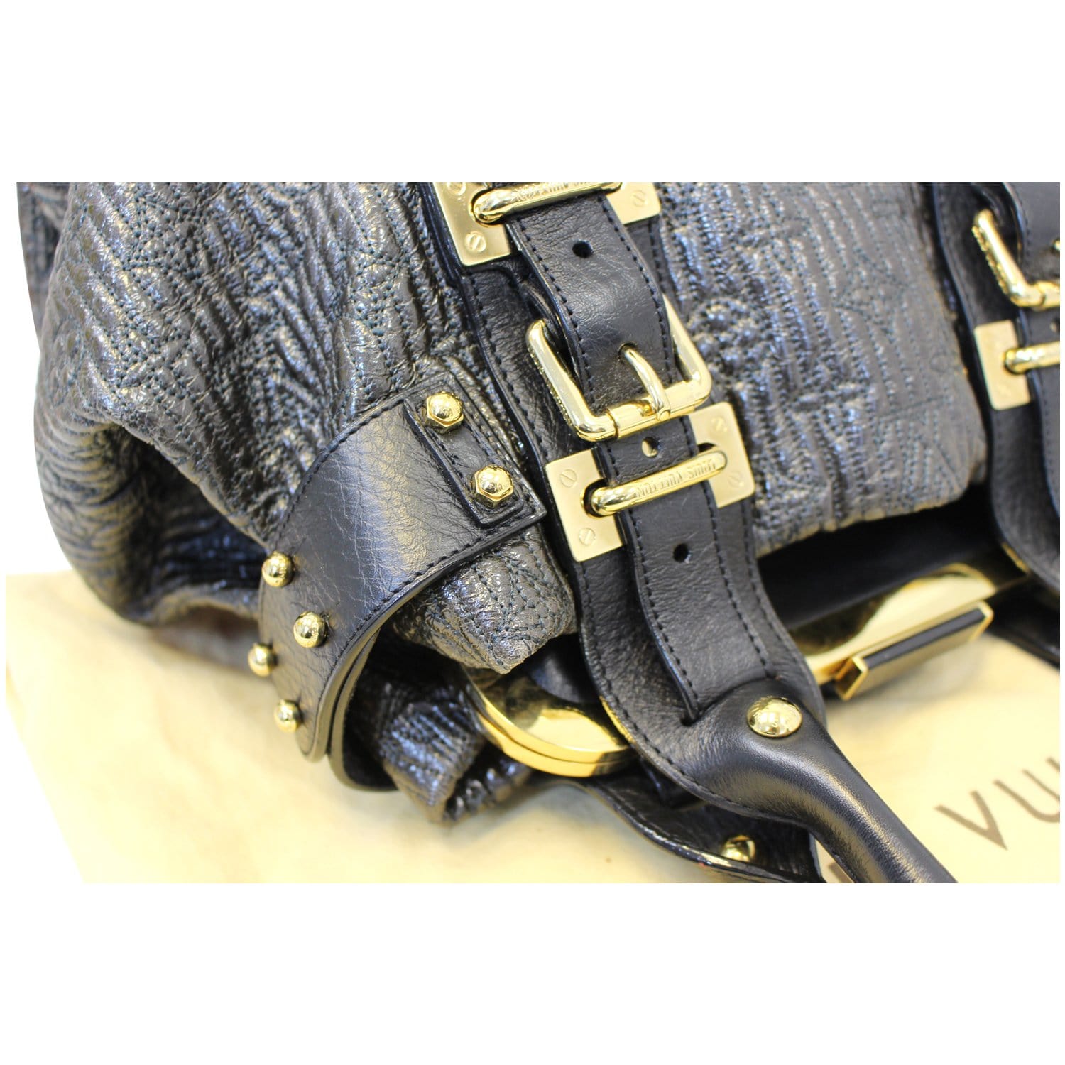 LOUIS VUITTON Motard Biker Black Monogram Satchel Bag