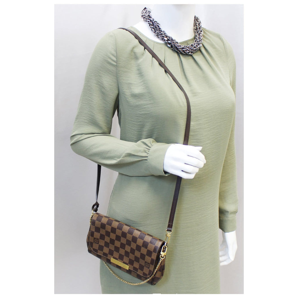 LOUIS VUITTON Favorite PM Damier Ebene Shoulder Crossbody Bag