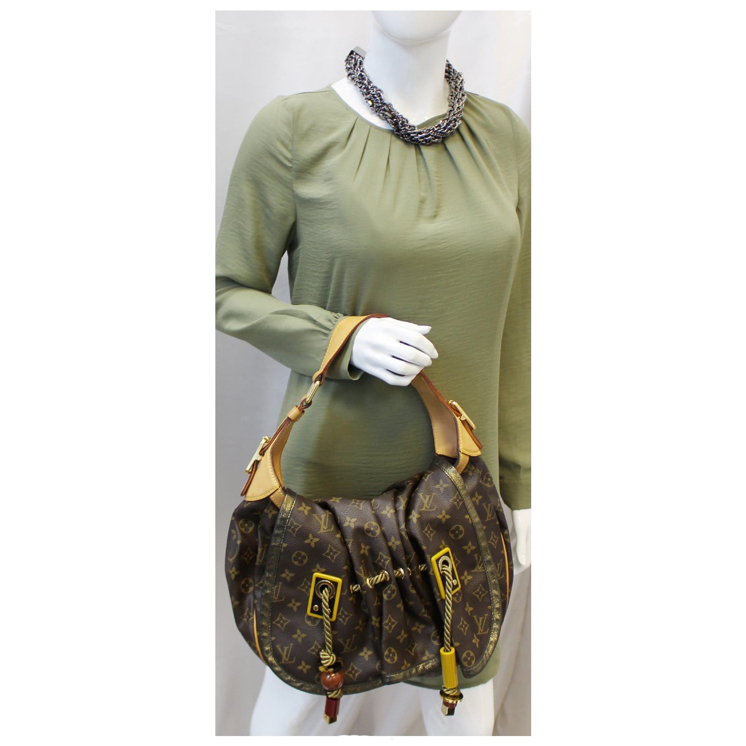 LOUIS VUITTON Kalahari GM Monogram Canvas Shoulder Handbag