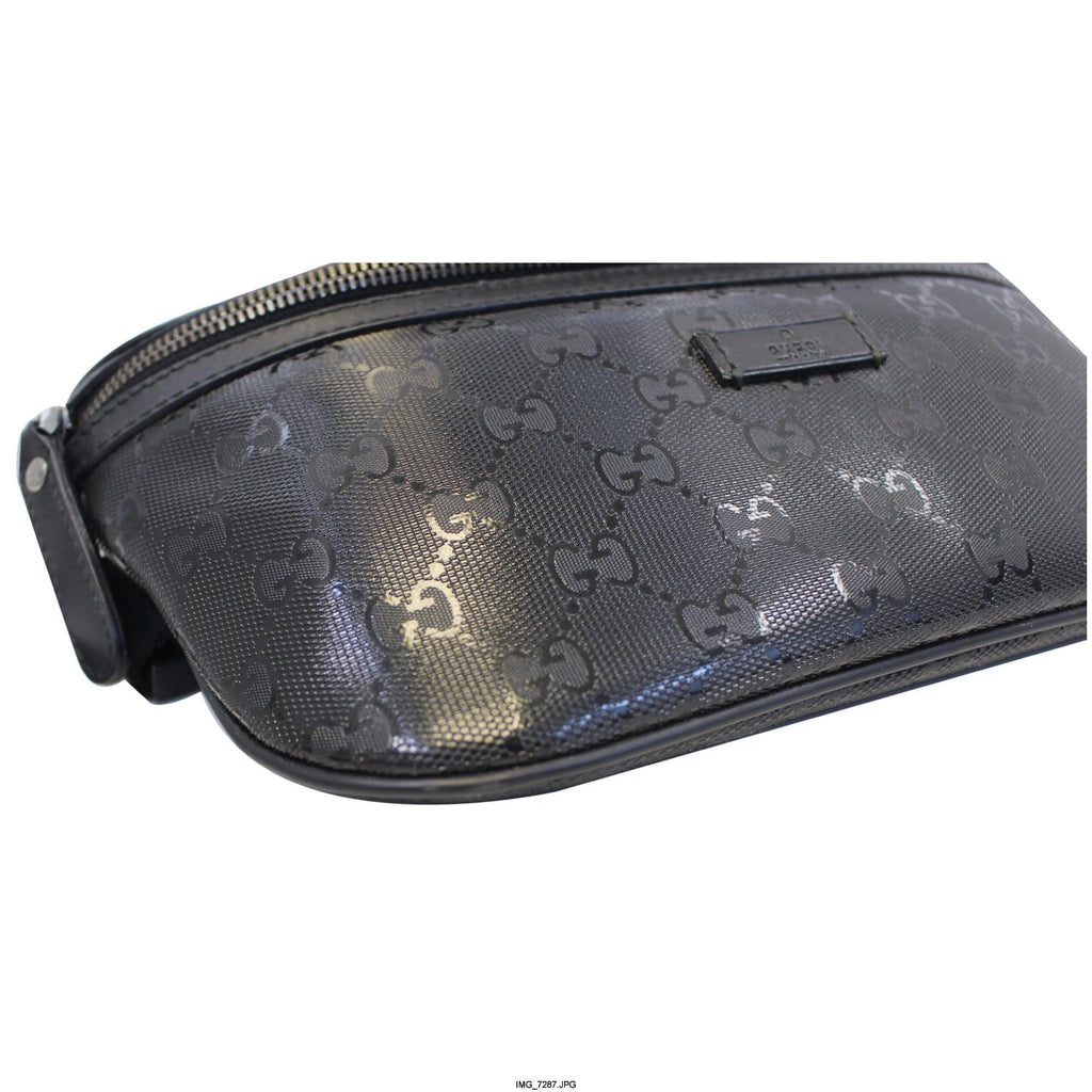 GUCCI Gucci Imprime Monogram Waist Bum Bag Black 233269
